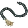 imageDeco 79 Mango Wood Handmade Hexagon Carved Geometric Long Beaded Garland with Tassel 80quot x 1quot x 1quot BlueGreen