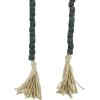 imageDeco 79 Mango Wood Handmade Hexagon Carved Geometric Long Beaded Garland with Tassel 80quot x 1quot x 1quot BlueGreen