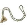 imageDeco 79 Mango Wood Handmade Hexagon Carved Geometric Long Beaded Garland with Tassel 80quot x 1quot x 1quot BlueGrey