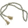 imageDeco 79 Mango Wood Handmade Hexagon Carved Geometric Long Beaded Garland with Tassel 80quot x 1quot x 1quot BlueGrey