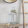 imageDeco 79 Mango Wood Handmade Hexagon Carved Geometric Long Beaded Garland with Tassel 80quot x 1quot x 1quot BlueGrey