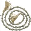 imageDeco 79 Mango Wood Handmade Hexagon Carved Geometric Long Beaded Garland with Tassel 80quot x 1quot x 1quot BlueGrey