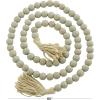imageDeco 79 Mango Wood Handmade Hexagon Carved Geometric Long Beaded Garland with Tassel 80quot x 1quot x 1quot BlueGrey