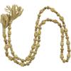 imageDeco 79 Mango Wood Handmade Hexagon Carved Geometric Long Beaded Garland with Tassel 80quot x 1quot x 1quot BlueLight Brown