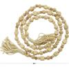 imageDeco 79 Mango Wood Handmade Hexagon Carved Geometric Long Beaded Garland with Tassel 80quot x 1quot x 1quot BlueLight Brown