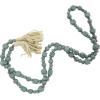 imageDeco 79 Mango Wood Handmade Hexagon Carved Geometric Long Beaded Garland with Tassel 80quot x 1quot x 1quot BlueTeal