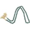imageDeco 79 Mango Wood Handmade Hexagon Carved Geometric Long Beaded Garland with Tassel 80quot x 1quot x 1quot BlueTeal