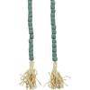 imageDeco 79 Mango Wood Handmade Hexagon Carved Geometric Long Beaded Garland with Tassel 80quot x 1quot x 1quot BlueTeal