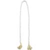 imageDeco 79 Mango Wood Handmade Hexagon Carved Geometric Long Beaded Garland with Tassel 80quot x 1quot x 1quot BlueWhite