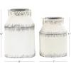 imageDeco 79 Metal Decorative Jars Set of 2 11quot 14quotH White