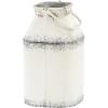 imageDeco 79 Metal Decorative Jars Set of 2 11quot 14quotH White