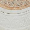 imageDeco 79 Metal Living Room Decorative Jars Laser Cut Metal Decorative Container with Carved Wood Lids Set of 3 Jar with Lid 7quot 6quot 4quotH White7  6  4H