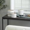 imageDeco 79 Metal Living Room Decorative Jars Laser Cut Metal Decorative Container with Carved Wood Lids Set of 3 Jar with Lid 7quot 6quot 4quotH White7  6  4H