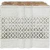 imageDeco 79 Metal Living Room Decorative Jars Laser Cut Metal Decorative Container with Carved Wood Lids Set of 3 Jar with Lid 7quot 6quot 4quotH White8  6  5W