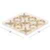 imageDeco 79 Metal Tic Tac Toe Game Set with Gold Pieces 12quot x 1quot x 12quot GoldGold