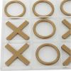 imageDeco 79 Metal Tic Tac Toe Game Set with Gold Pieces 12quot x 1quot x 12quot GoldGold