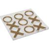 imageDeco 79 Metal Tic Tac Toe Game Set with Gold Pieces 12quot x 1quot x 12quot GoldGold