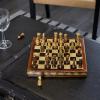 imageDeco 79 Polystone Chess Game Set 10quot x 10quot x 3quot Brown