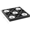 imageDeco 79 Traditional Wood Decorative Classic Game Set Housewarming Wedding Gift 14quot L x 14quot W x 2quot H Black 56997