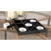imageDeco 79 Traditional Wood Decorative Classic Game Set Housewarming Wedding Gift 14quot L x 14quot W x 2quot H Black 56997