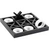 imageDeco 79 Traditional Wood Decorative Classic Game Set Housewarming Wedding Gift 14quot L x 14quot W x 2quot H Black 56997