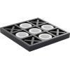 imageDeco 79 Traditional Wood Decorative Classic Game Set Housewarming Wedding Gift 14quot L x 14quot W x 2quot H Black 56997