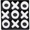 imageDeco 79 Wood Tic Tac Toe Game Set with White Pieces 12quot x 12quot x 1quot BlackBlack