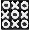 imageDeco 79 Wood Tic Tac Toe Game Set with White Pieces 12quot x 12quot x 1quot BlackBlack
