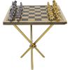 imageDeco 79 Aluminum Metal Chess Game Set 22quot x 22quot x 25quot SilverGold
