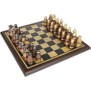imageDeco 79 Aluminum Chess Game Set 16quot x 16quot x 4quot GoldGold