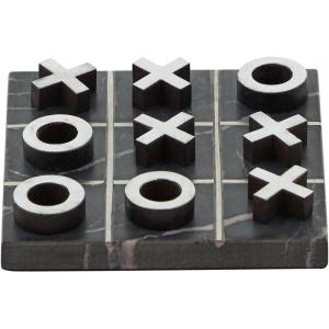 imageDeco 79 Contemporary Marble Game Set 6quot x 6quot x 1quot BlackBlack