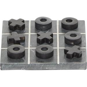imageDeco 79 Contemporary Marble Game Set 6quotW x 6quotH BlackBlack