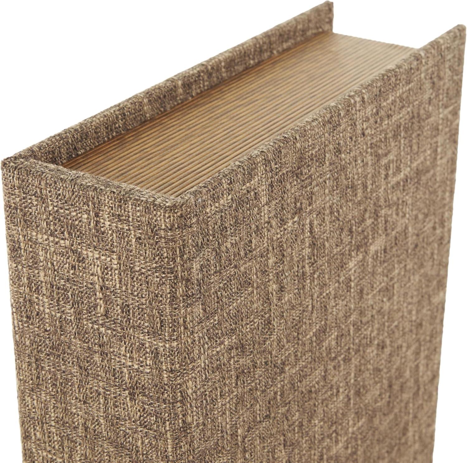 imageDeco 79 Linen Fabric Decorative Box Faux Storage Book Book Shaped Boxes Set of 3 Decorative Keepsake Boxes 12quot 9quot 6quotH Light GrayMulti Colored