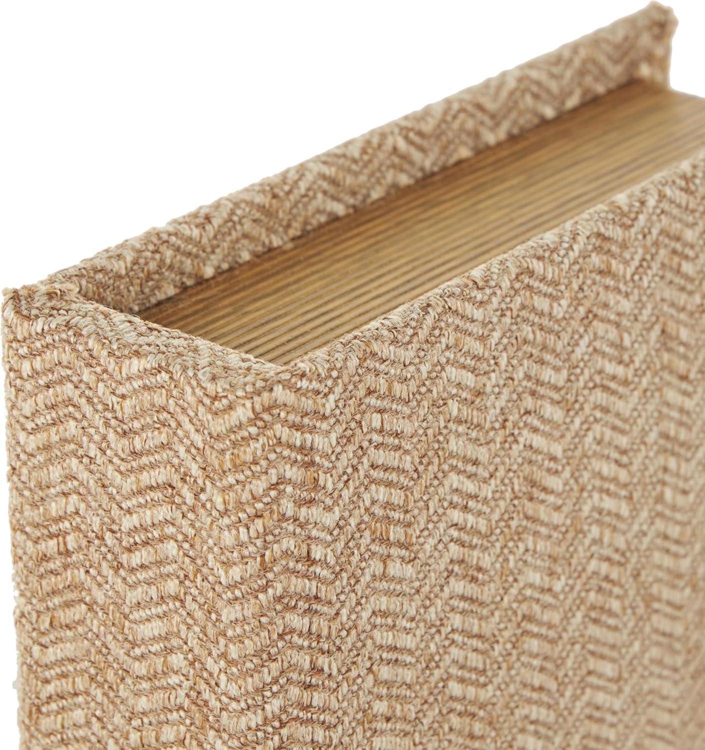 imageDeco 79 Linen Fabric Decorative Box Faux Storage Book Book Shaped Boxes Set of 3 Decorative Keepsake Boxes 12quot 9quot 6quotH Light GrayMulti Colored