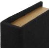 imageDeco 79 Linen Fabric Decorative Box Faux Storage Book Book Shaped Boxes Set of 3 Decorative Keepsake Boxes 12quot 9quot 6quotH Light GrayBlack