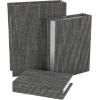 imageDeco 79 Linen Fabric Decorative Box Faux Storage Book Book Shaped Boxes Set of 3 Decorative Keepsake Boxes 12quot 9quot 6quotH Light GrayBlack