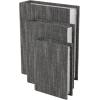 imageDeco 79 Linen Fabric Decorative Box Faux Storage Book Book Shaped Boxes Set of 3 Decorative Keepsake Boxes 12quot 9quot 6quotH Light GrayBlack
