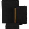 imageDeco 79 Linen Fabric Decorative Box Faux Storage Book Book Shaped Boxes Set of 3 Decorative Keepsake Boxes 12quot 9quot 6quotH Light GrayBlack
