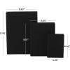 imageDeco 79 Linen Fabric Decorative Box Faux Storage Book Book Shaped Boxes Set of 3 Decorative Keepsake Boxes 12quot 9quot 6quotH Light GrayBlack
