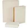 imageDeco 79 Linen Fabric Decorative Box Faux Storage Book Book Shaped Boxes Set of 3 Decorative Keepsake Boxes 12quot 9quot 6quotH Light GrayCream
