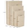 imageDeco 79 Linen Fabric Decorative Box Faux Storage Book Book Shaped Boxes Set of 3 Decorative Keepsake Boxes 12quot 9quot 6quotH Light GrayCream