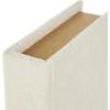 imageDeco 79 Linen Fabric Decorative Box Faux Storage Book Book Shaped Boxes Set of 3 Decorative Keepsake Boxes 12quot 9quot 6quotH Light GrayCream