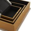 imageDeco 79 Linen Fabric Decorative Box Faux Storage Book Book Shaped Boxes Set of 3 Decorative Keepsake Boxes 12quot 9quot 6quotH Light GrayCream