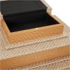 imageDeco 79 Linen Fabric Decorative Box Faux Storage Book Book Shaped Boxes Set of 3 Decorative Keepsake Boxes 12quot 9quot 6quotH Light GrayCream