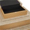 imageDeco 79 Linen Fabric Decorative Box Faux Storage Book Book Shaped Boxes Set of 3 Decorative Keepsake Boxes 12quot 9quot 6quotH Light GrayCream