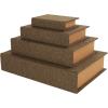 imageDeco 79 Linen Fabric Decorative Box Faux Storage Book Book Shaped Boxes Set of 3 Decorative Keepsake Boxes 12quot 9quot 6quotH Light GrayDark Brown