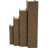 imageDeco 79 Linen Fabric Decorative Box Faux Storage Book Book Shaped Boxes Set of 3 Decorative Keepsake Boxes 12quot 9quot 6quotH Light GrayDark Brown