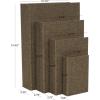 imageDeco 79 Linen Fabric Decorative Box Faux Storage Book Book Shaped Boxes Set of 3 Decorative Keepsake Boxes 12quot 9quot 6quotH Light GrayDark Brown