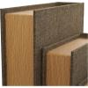 imageDeco 79 Linen Fabric Decorative Box Faux Storage Book Book Shaped Boxes Set of 3 Decorative Keepsake Boxes 12quot 9quot 6quotH Light GrayDark Brown