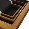 imageDeco 79 Linen Fabric Decorative Box Faux Storage Book Book Shaped Boxes Set of 3 Decorative Keepsake Boxes 12quot 9quot 6quotH Light GrayMulti Colored